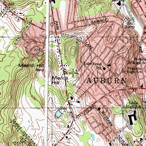 Topographic Map of Park Avenue Elementary School, ME