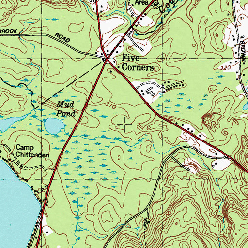 Topographic Map of Poland Regional High School, ME