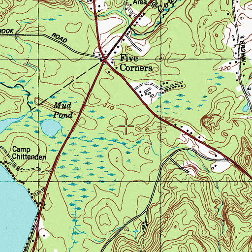 Topographic Map of Bruce M Whittier Middle School, ME