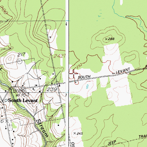 Topographic Map of Suzanne Smith Elementary School, ME