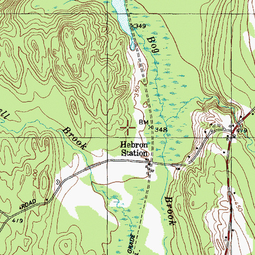 Topographic Map of Hebron Station School, ME