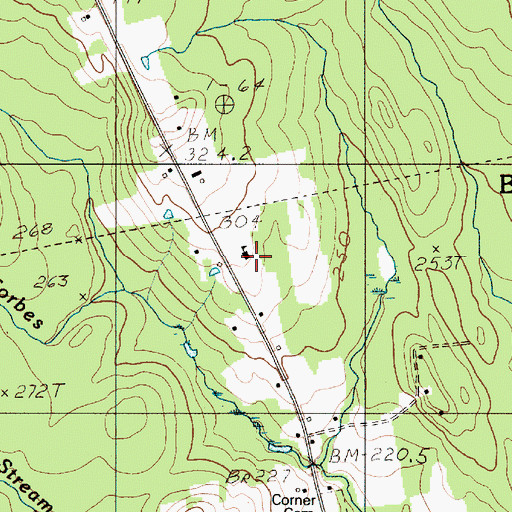 Topographic Map of Bradford Elementary School, ME