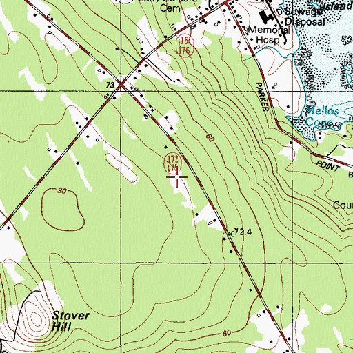 Topographic Map of The Bay School, ME