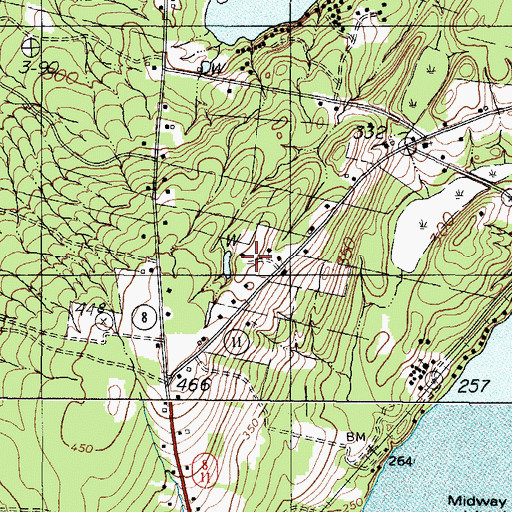 Topographic Map of Central Maine Learning Center, ME