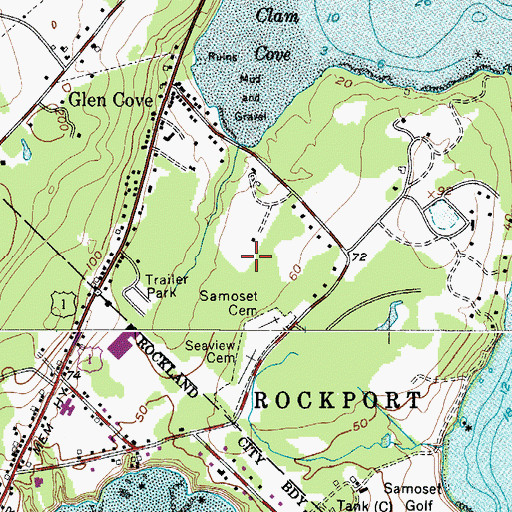 Topographic Map of Riley School, ME