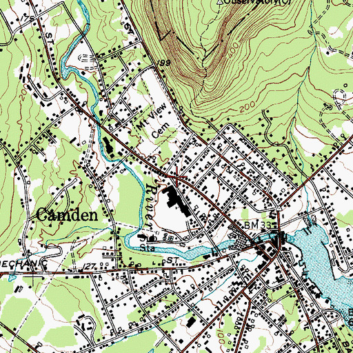 Topographic Map of Wayfinder Schools, The Community School, ME