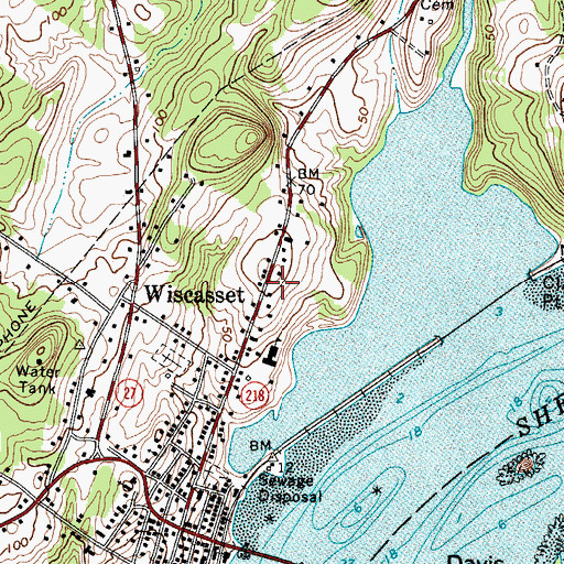 Topographic Map of Sheepscot Valley Children's House School, ME