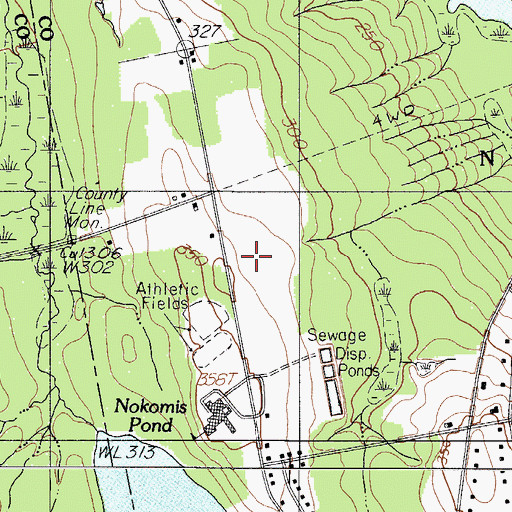 Topographic Map of Sebasticook Valley Middle School, ME