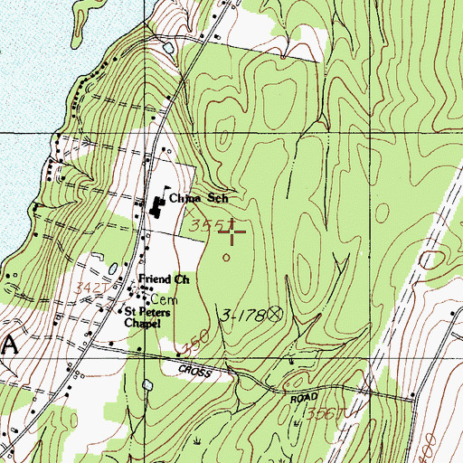 Topographic Map of China Primary School, ME