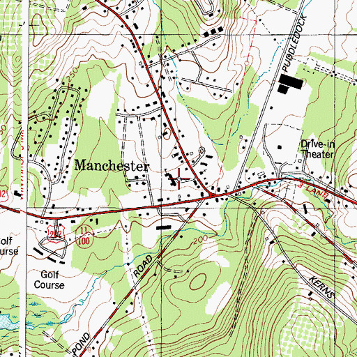 Topographic Map of Manchester Elementary School, ME