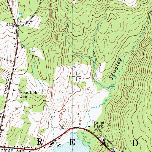 Topographic Map of Maranacook Community Middle School, ME