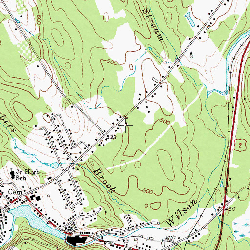 Topographic Map of Western Maine Christian Academy School, ME