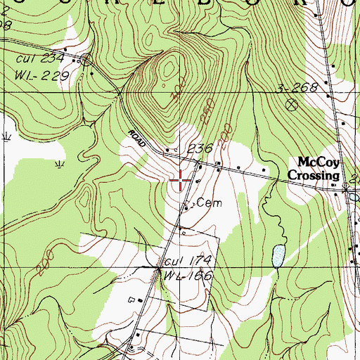 Topographic Map of Vassalboro Community School, ME