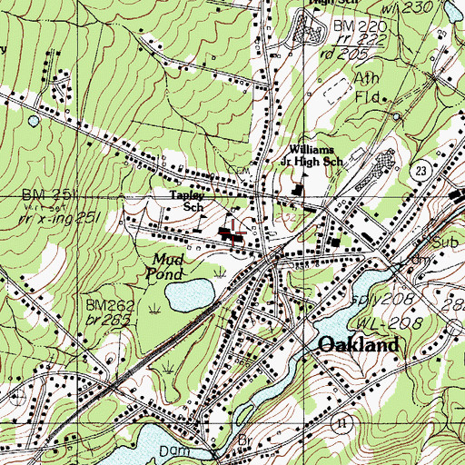 Topographic Map of Ralph M Atwood Primary School, ME