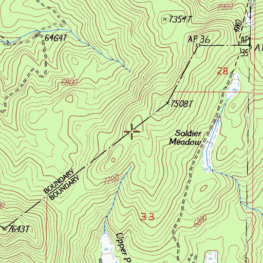 Topographic Map of Soldier Meadow, CA