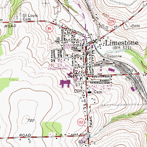 Topographic Map of Maine School of Science and Mathematics, ME