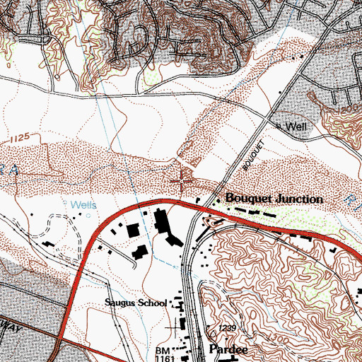 Topographic Map of Soledad Canyon, CA