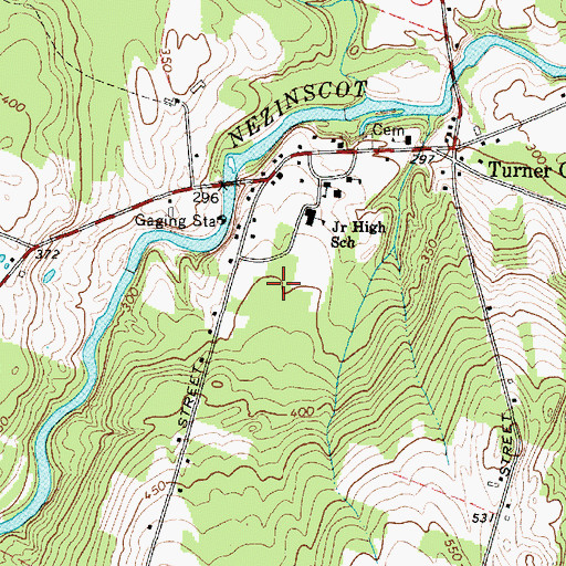 Topographic Map of Leavitt Area High School, ME