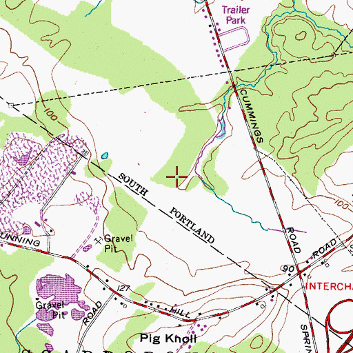Topographic Map of Intercoast Career Institute, ME