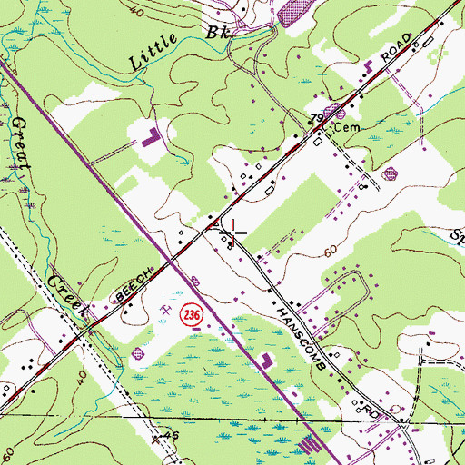 Topographic Map of Tidewater School, ME
