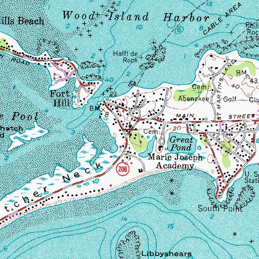 Topographic Map of Winter Harbor Childrens House School, ME