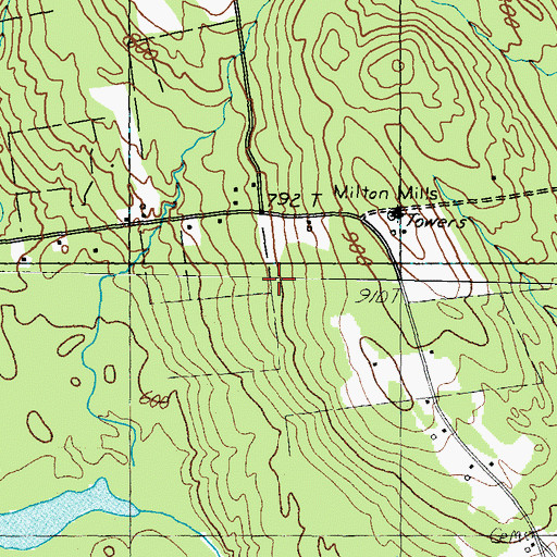 Topographic Map of Maple Stone School, ME