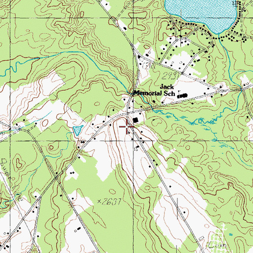 Topographic Map of Living Waters Christian School, ME