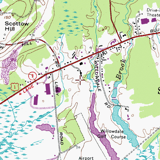 Topographic Map of Toddle Inn School, ME