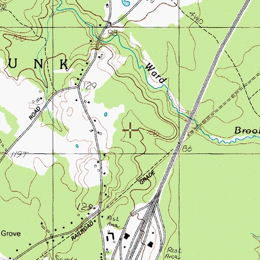 Topographic Map of Kennebunk Elementary School, ME