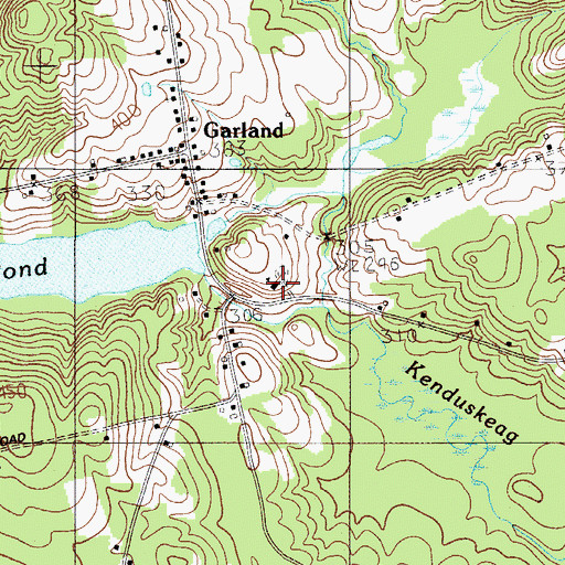 Topographic Map of Garland Elementary School, ME
