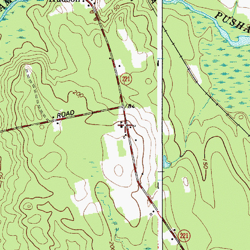 Topographic Map of Hudson Elementary School, ME
