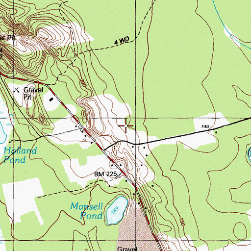 Topographic Map of Alton Elementary School, ME