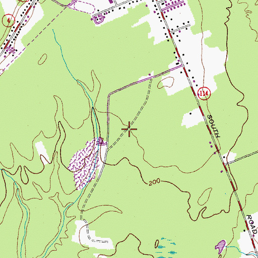 Topographic Map of Gorham Middle School, ME
