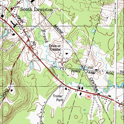Topographic Map of Vineyard Christian School, ME