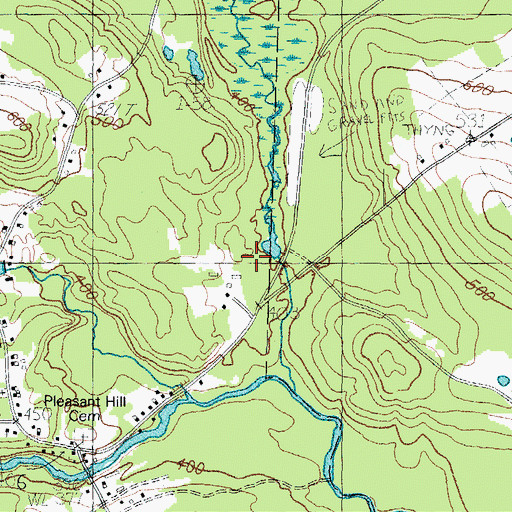 Topographic Map of Line Elementary School, ME