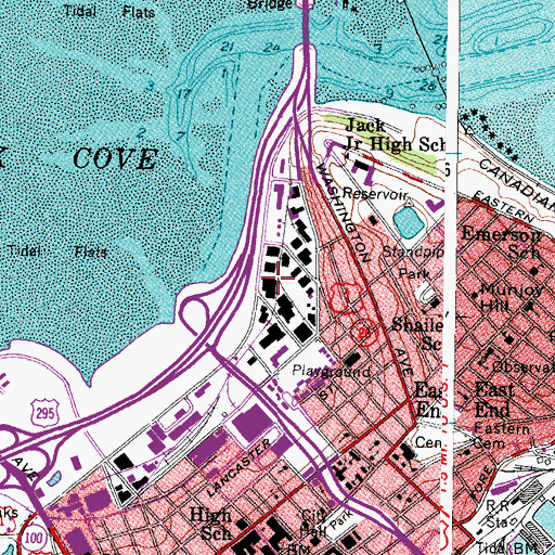 Topographic Map of Pierre School of Cosmetology, ME