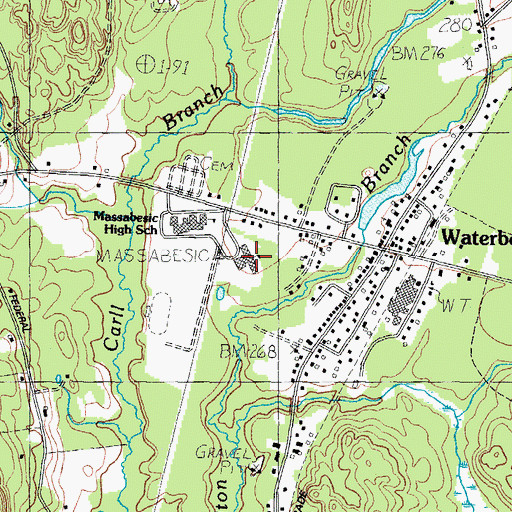 Topographic Map of Massabesic Adult Education Center, ME