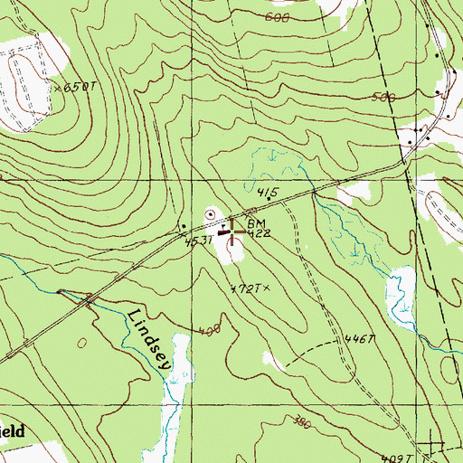 Topographic Map of East Range Two Consolidated School, ME
