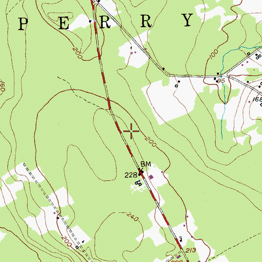 Topographic Map of Perry Elementary School, ME