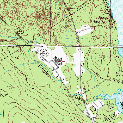 Topographic Map of Lake Region Vocational Center, ME