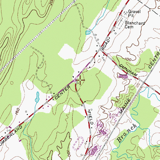Topographic Map of Winfield Childrens House School, ME