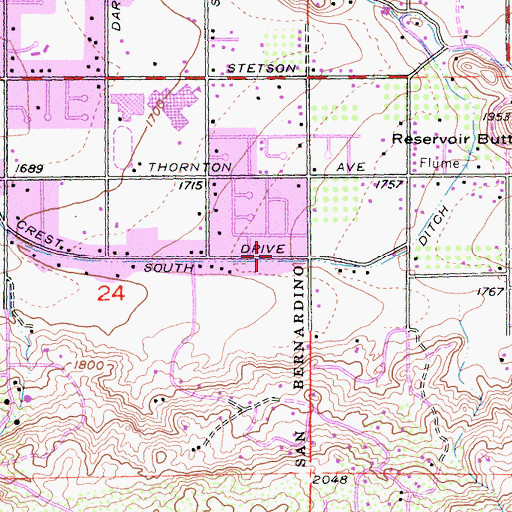 Topographic Map of South Ditch, CA