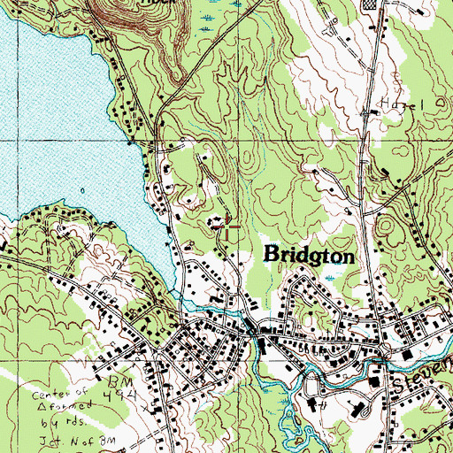Topographic Map of Dodge House Day School, ME