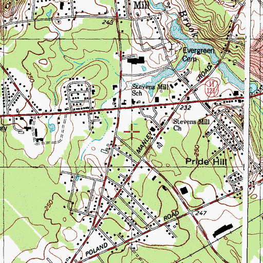 Topographic Map of Margaret Murphy Center for Children, ME