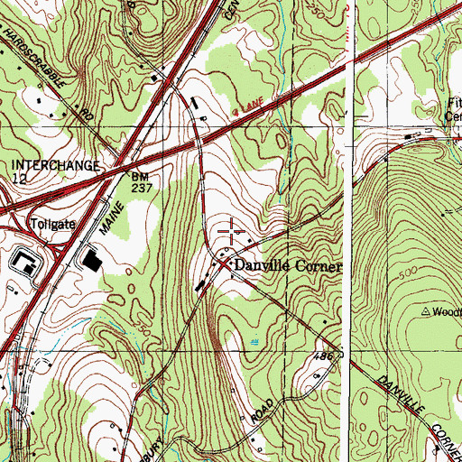 Topographic Map of Spurwink School, ME