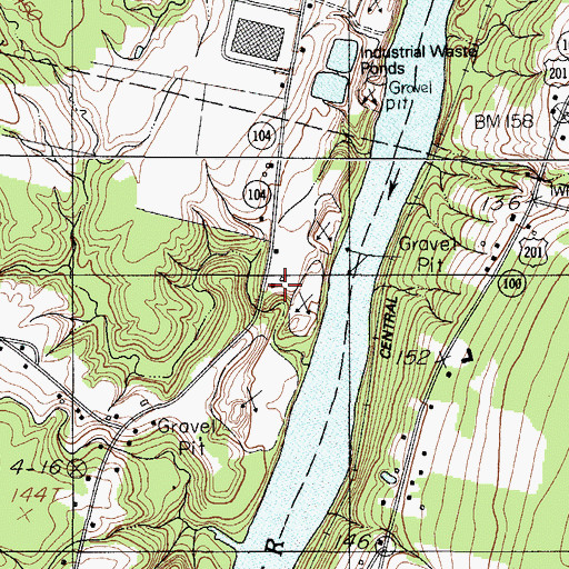 Topographic Map of NFI Sidney River Bend School, ME