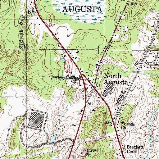 Topographic Map of Dirigere Christian Academy, ME