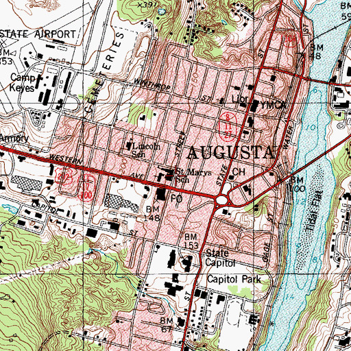 Topographic Map of Saint Michael Catholic School, ME