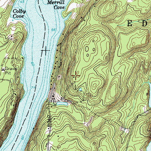 Topographic Map of The Deck House School, ME