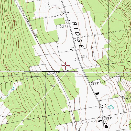 Topographic Map of Spurwink School Cornville, ME